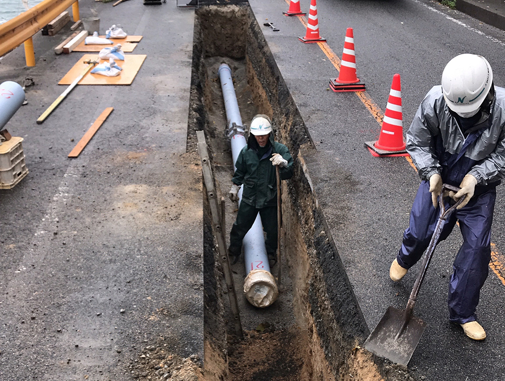 水道管敷設工事